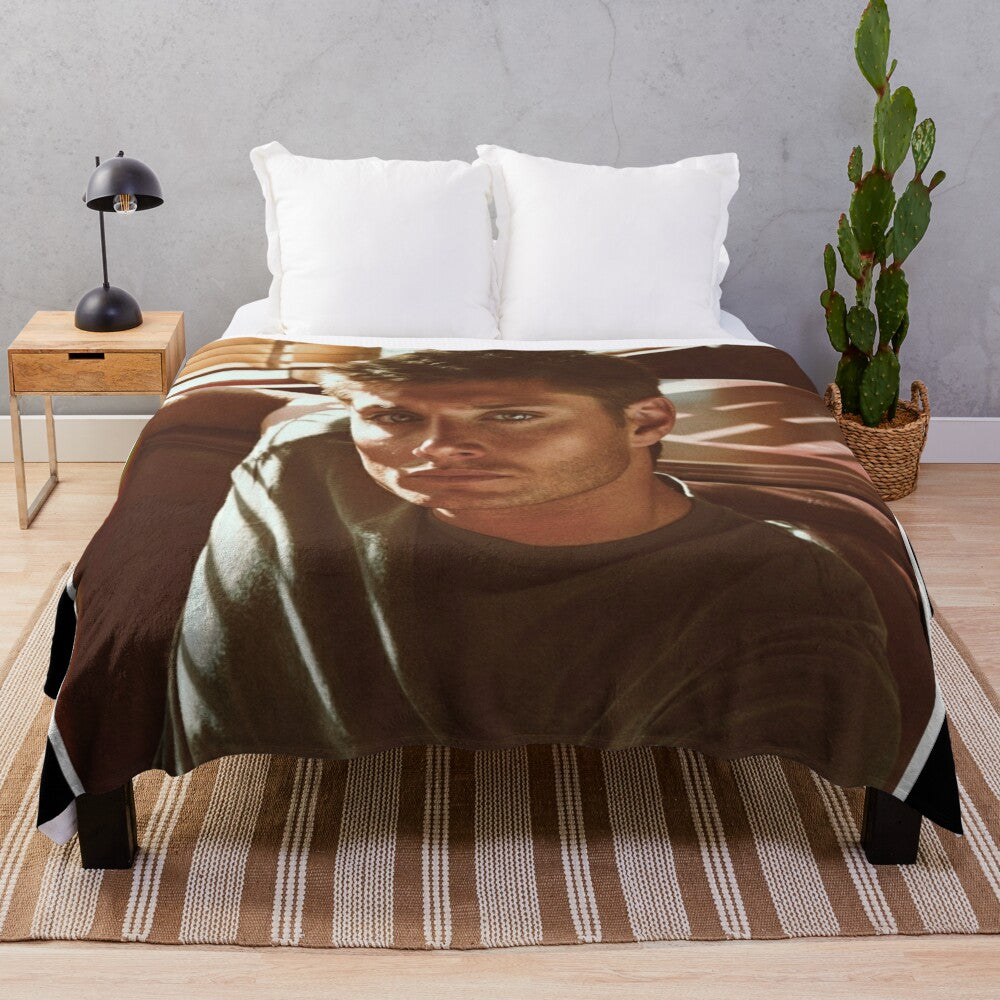 Jensen Ackles Supernatural-Inspired Plush Blanket