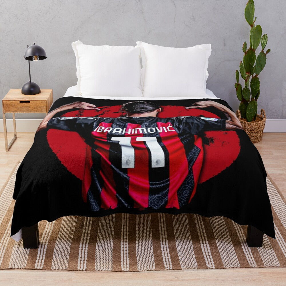 Zlatan Ibrahimovic AC Milan Plush Blanket