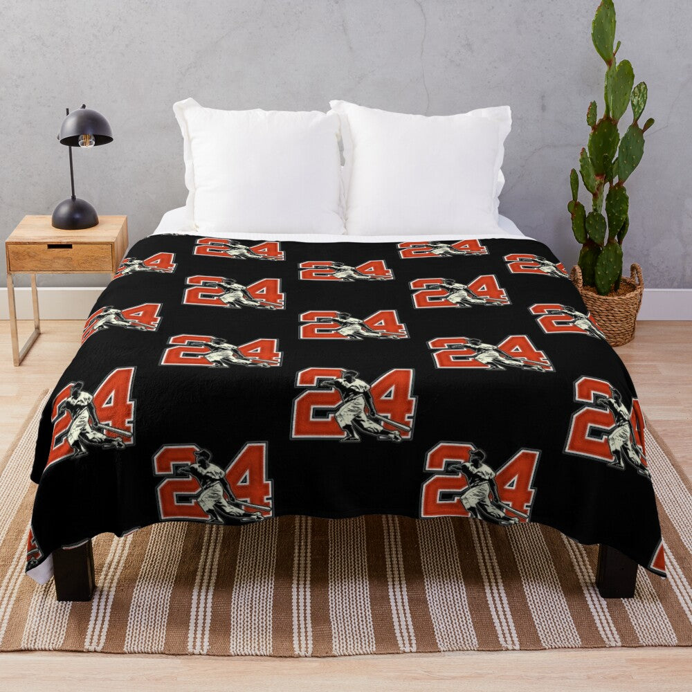 Willie Mays #24 San Francisco Giants Plush Blanket