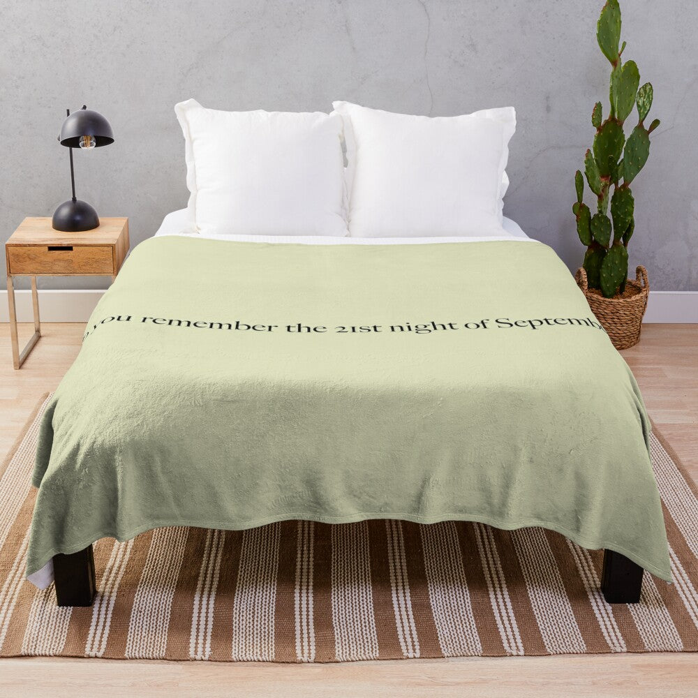 Plush Blanket Featuring Iconic Lyrics from "September" by Earth, Wind & Fire