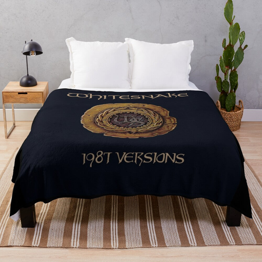 Whitesnake 1987 versions inspired plush blanket with album cover designs