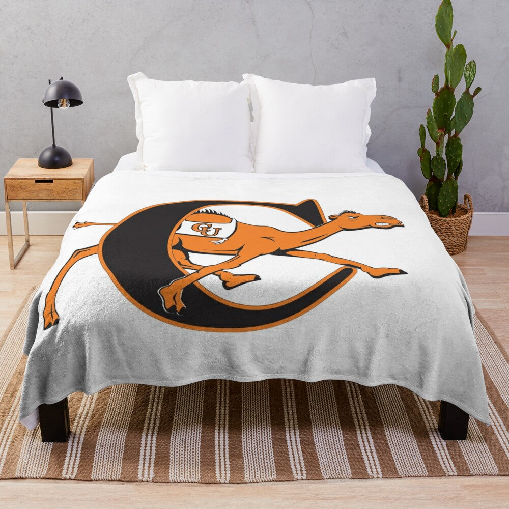 Campbell Fighting Camels college mascot plush blanket