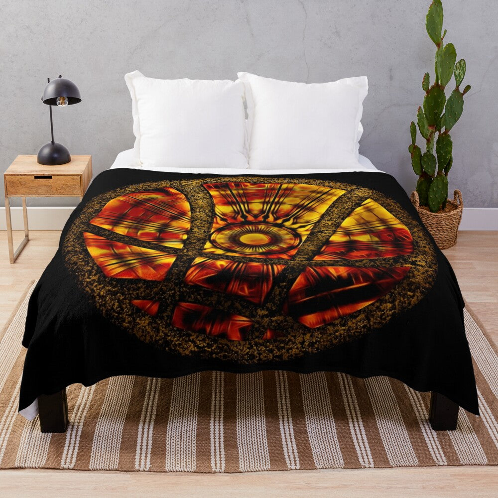 Plush blanket featuring Dr. Strange and magical symbols