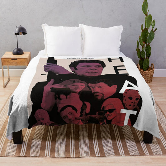 Soft and cozy plush blanket featuring the iconic "Heat" movie poster