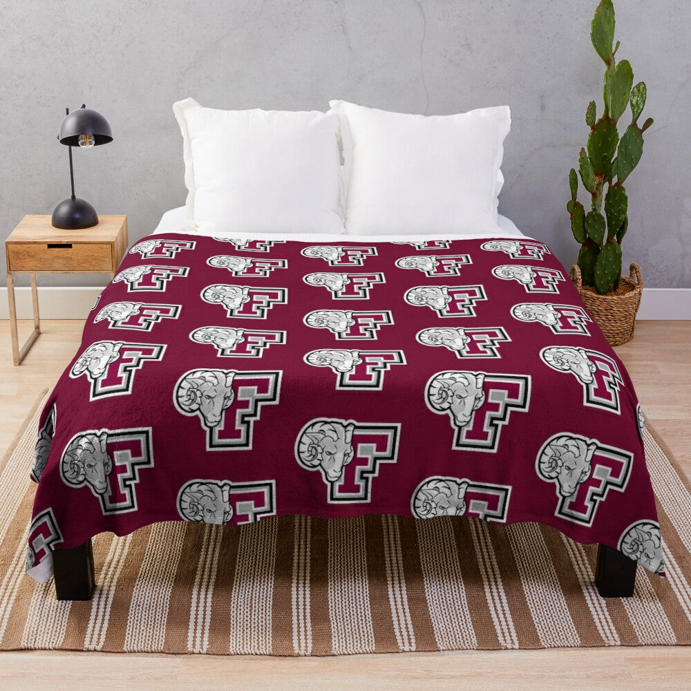 Fordham Rams plush blanket with soft, comfortable fabric