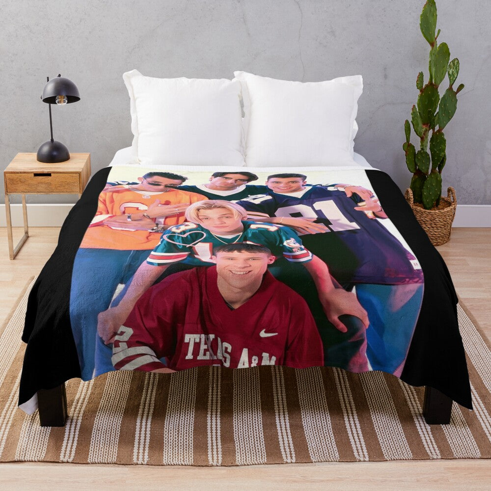 Backstreet Boys themed plush blanket