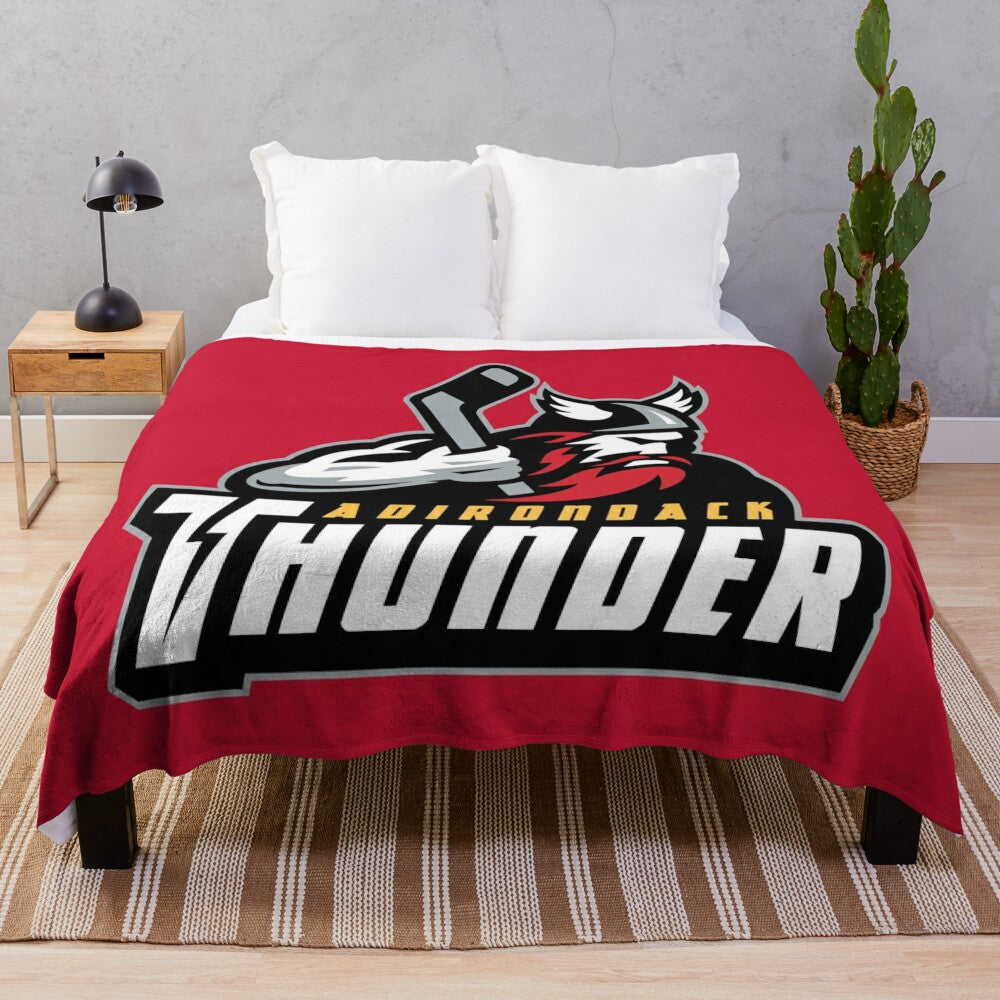 Adirondack Thunder inspired plush blanket for kids and adults