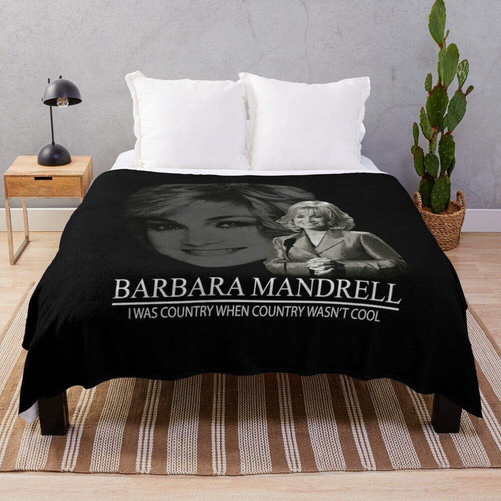 Barbara Mandrell-inspired plush blanket for classic guys