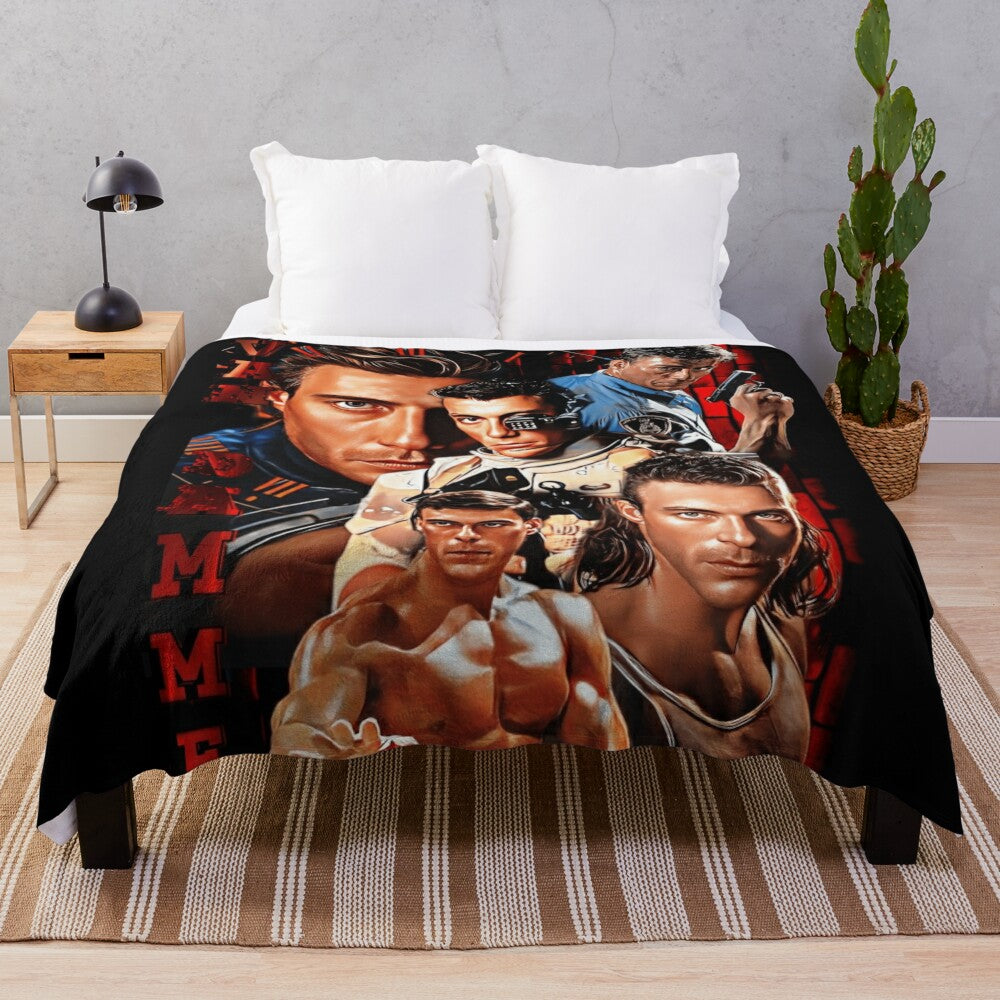 Jean Claude Van Damme inspired plush blanket