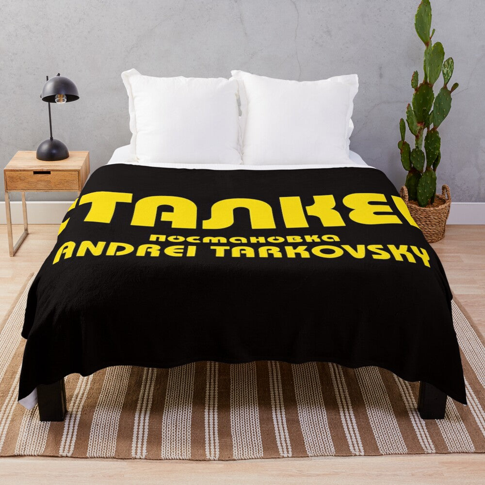 Plush blanket featuring the acclaimed film director Andrei Tarkovsky