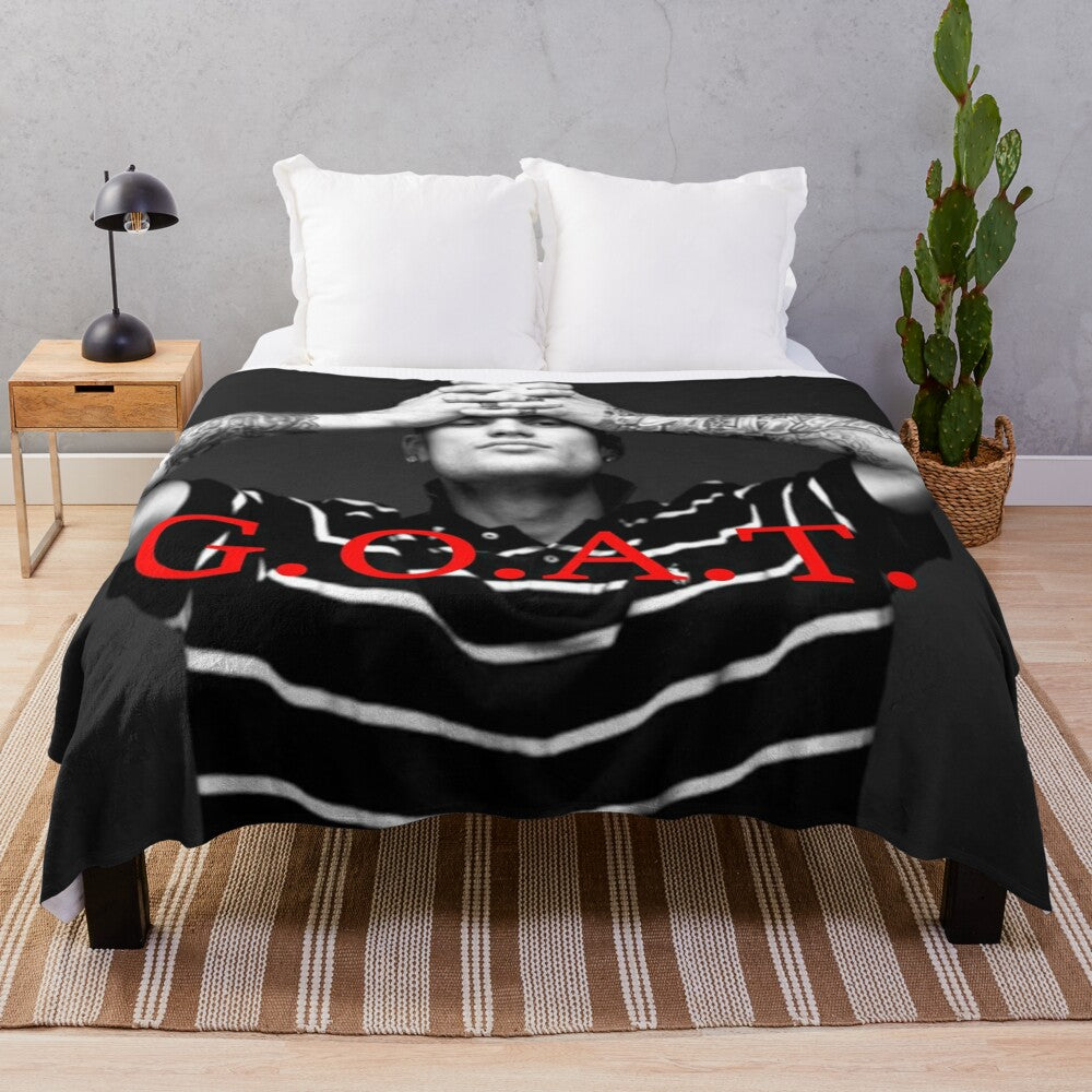 Kerser inspired eshay plush blanket with rapper and hip hop design