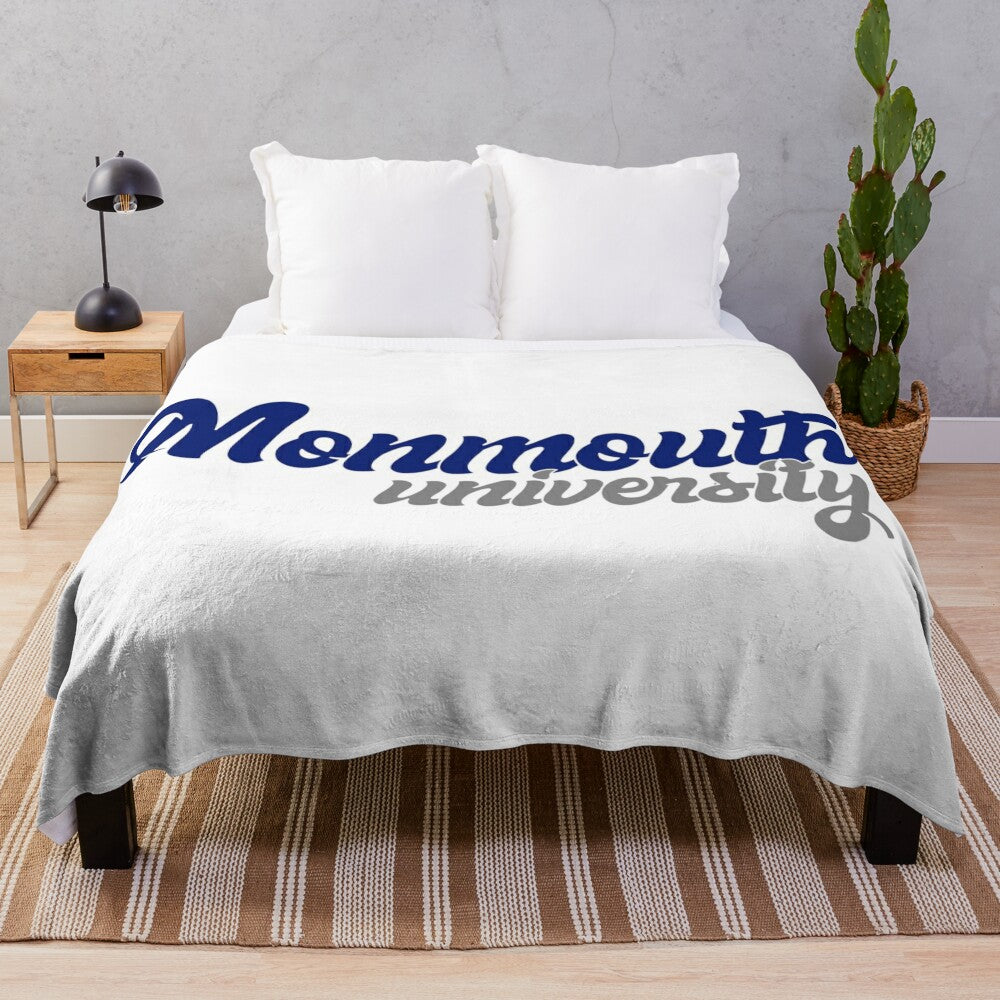 Monmouth University-inspired plush blanket