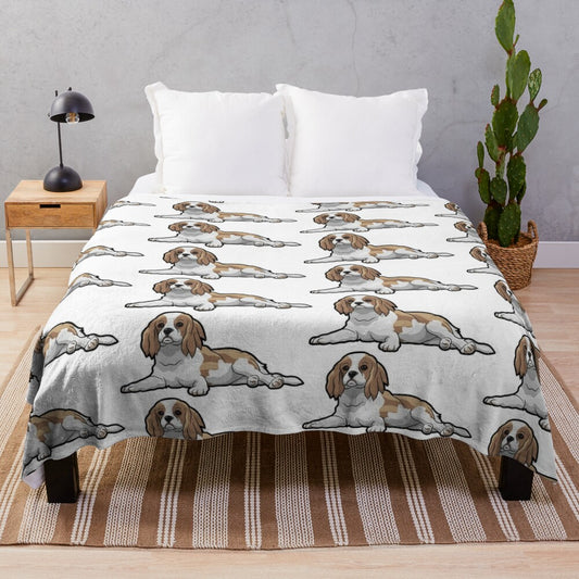 Cavalier King Charles Spaniel plush blanket for pet lovers