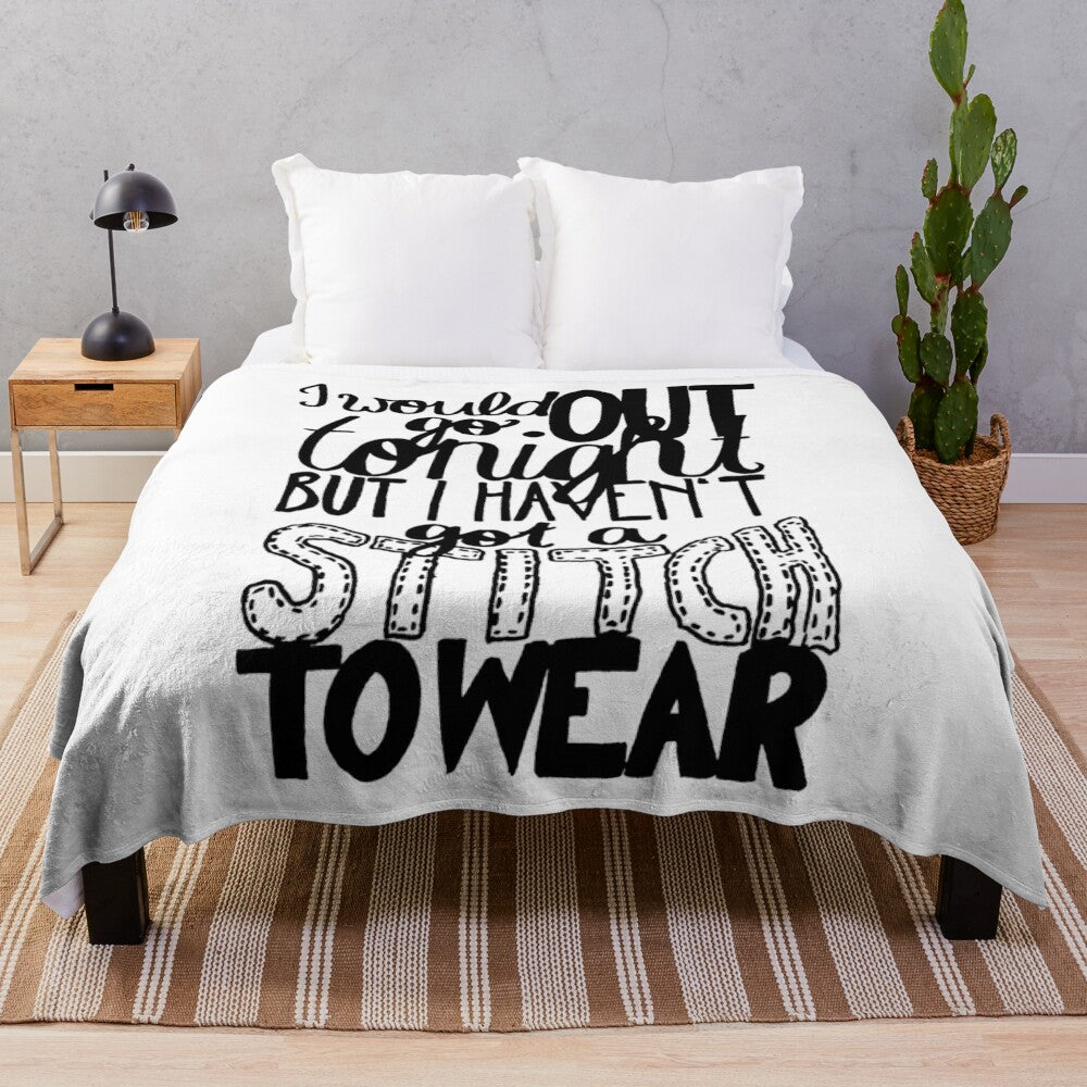 Plush blanket featuring a quote from the iconic 80s band The Smiths