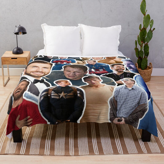 Chris Evans Collage Plush Throw Blanket