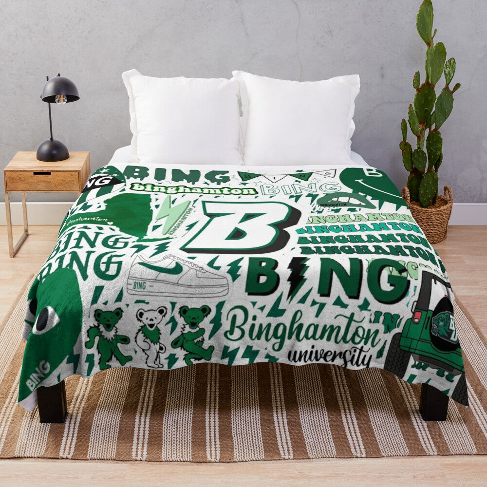 Binghamton University Bearcats plush blanket