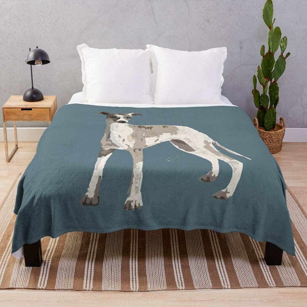 Soft and Cuddly Whippet Dog Plush Blanket