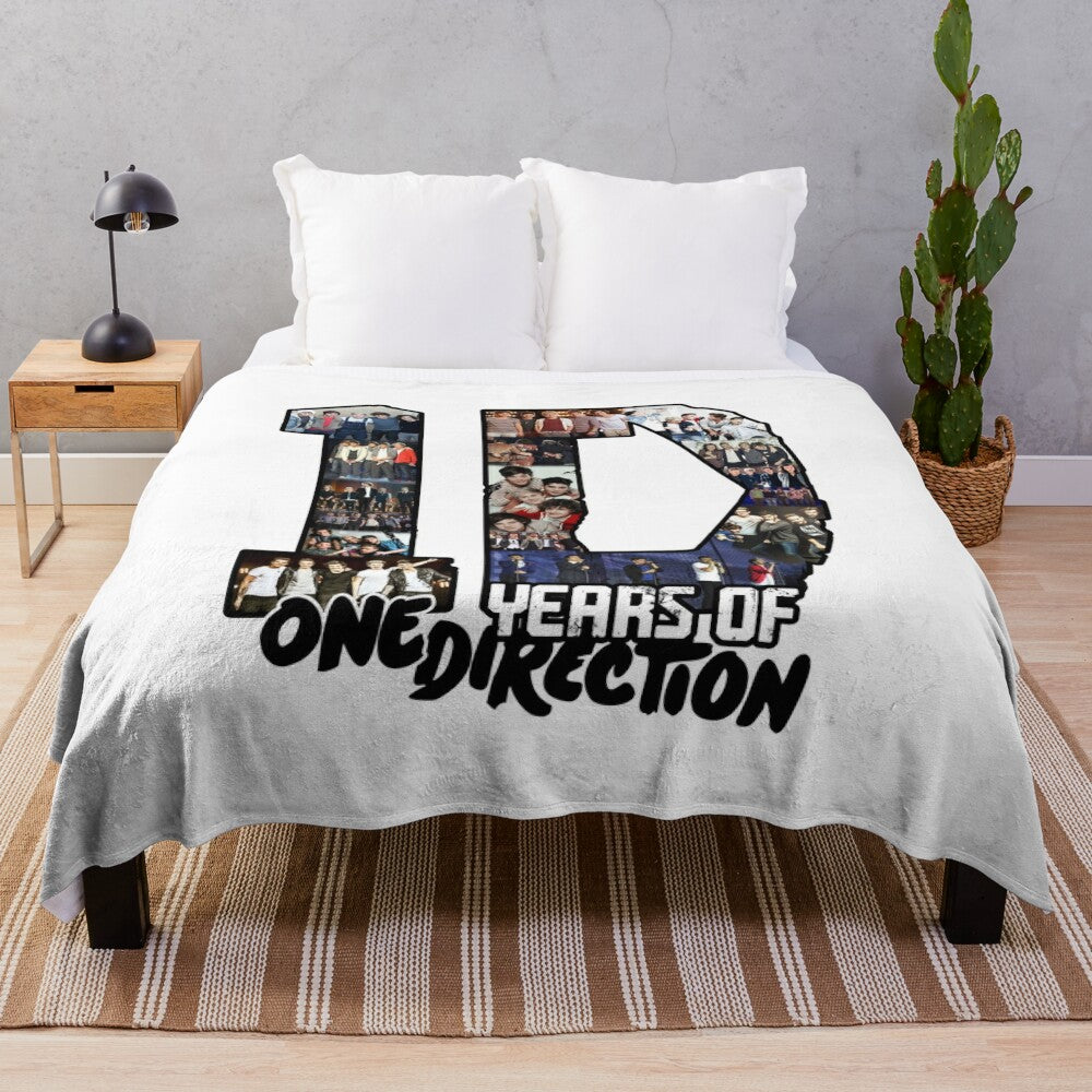 1 Direction Plush Blanket for Music Fans