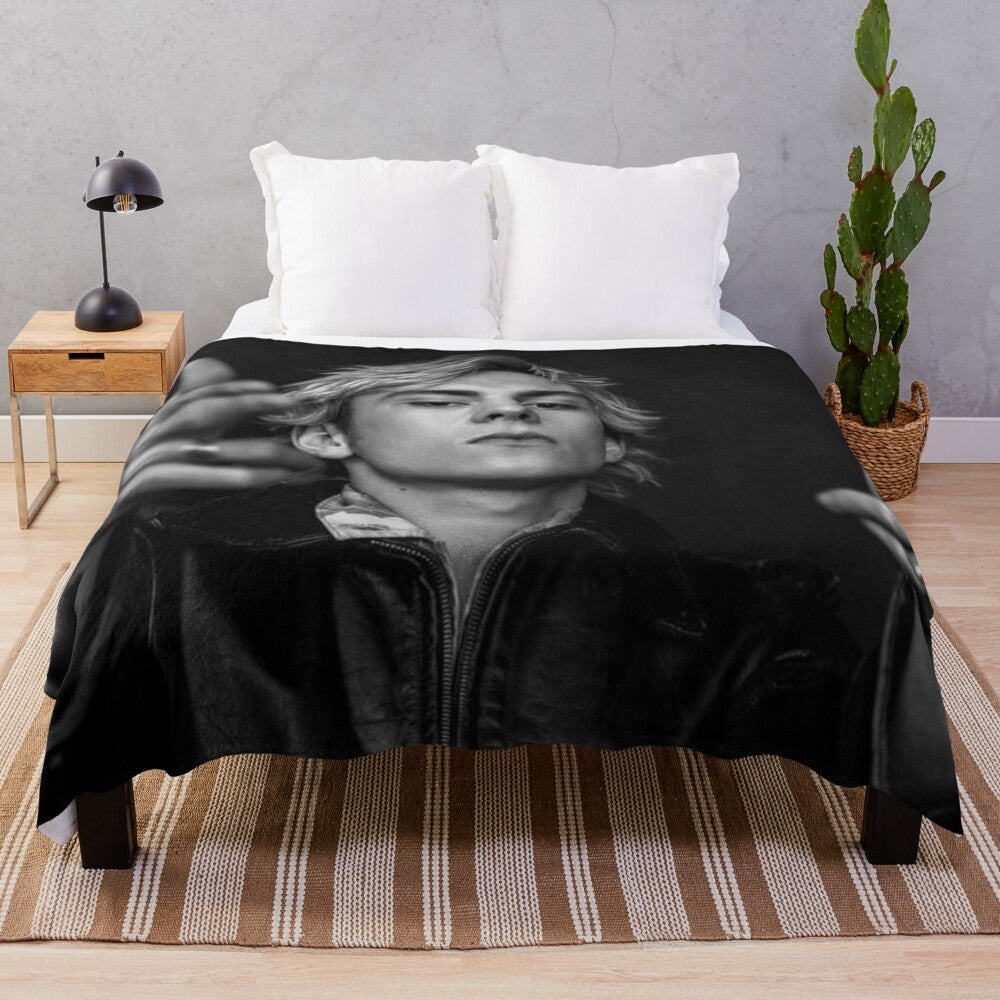 Soft and cozy plush blanket featuring Ross Lynch, the lead singer of The Driver Era band