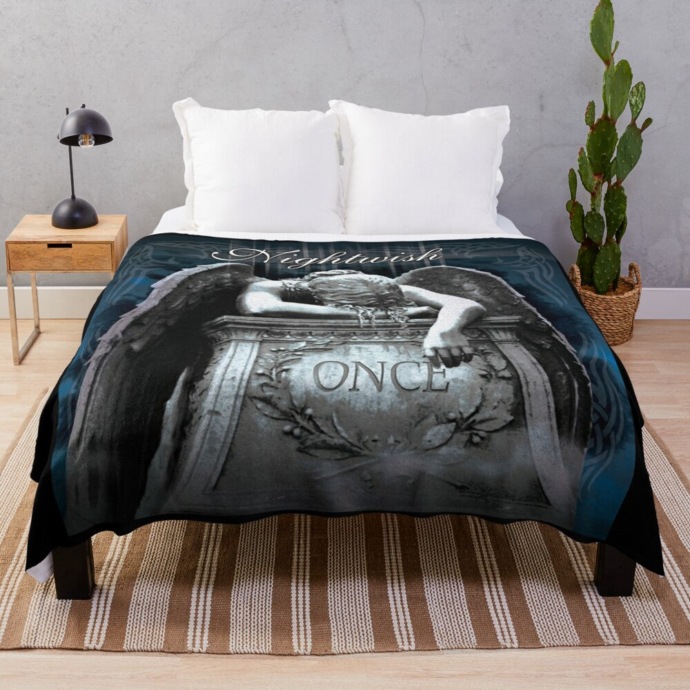 Plush Nightwish-inspired blanket with album artwork