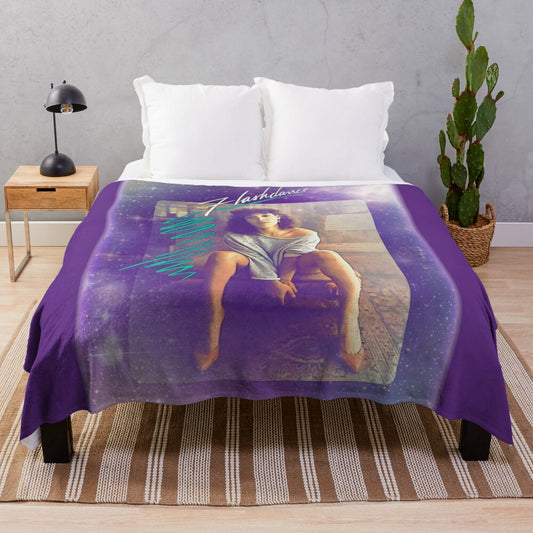 Watercolor inspired Plush Blanket featuring a Flashdance inspired design