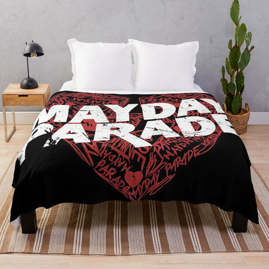 Cozy plush blanket featuring pop punk band design