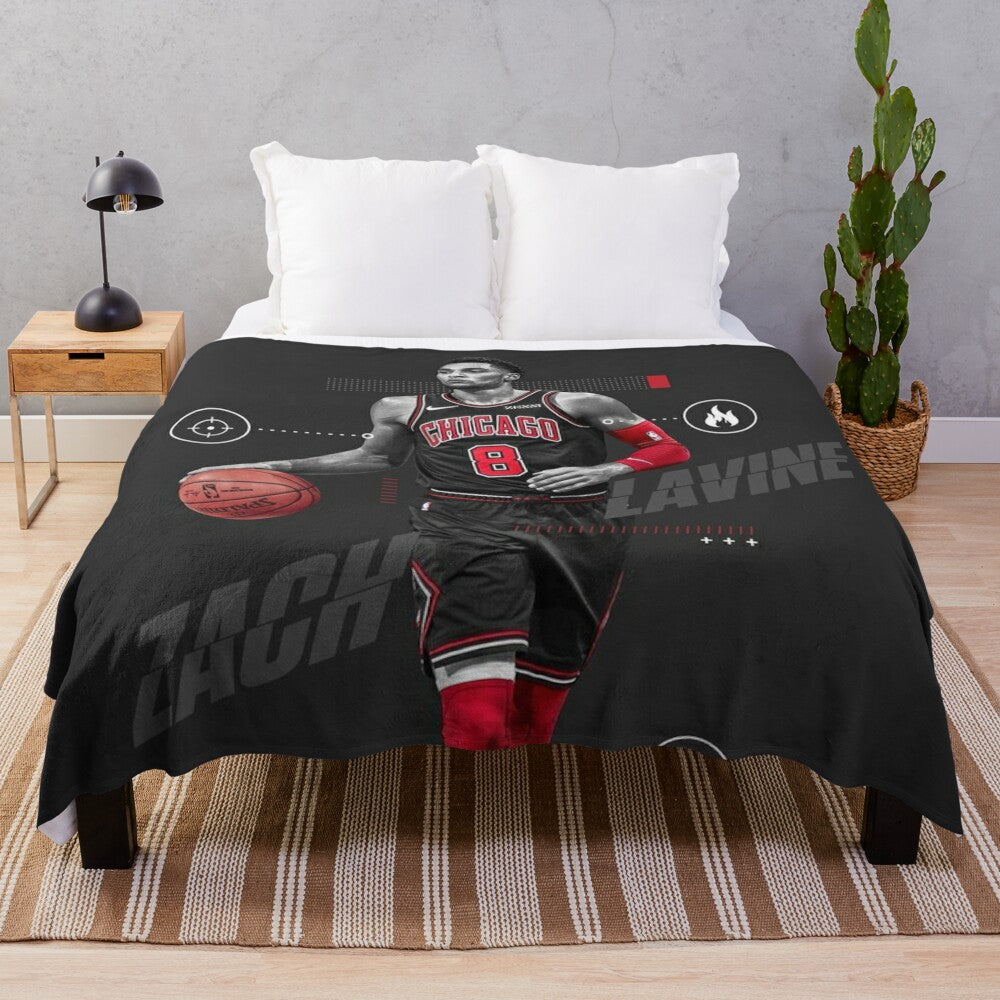 Zach LaVine plush blanket for basketball enthusiasts