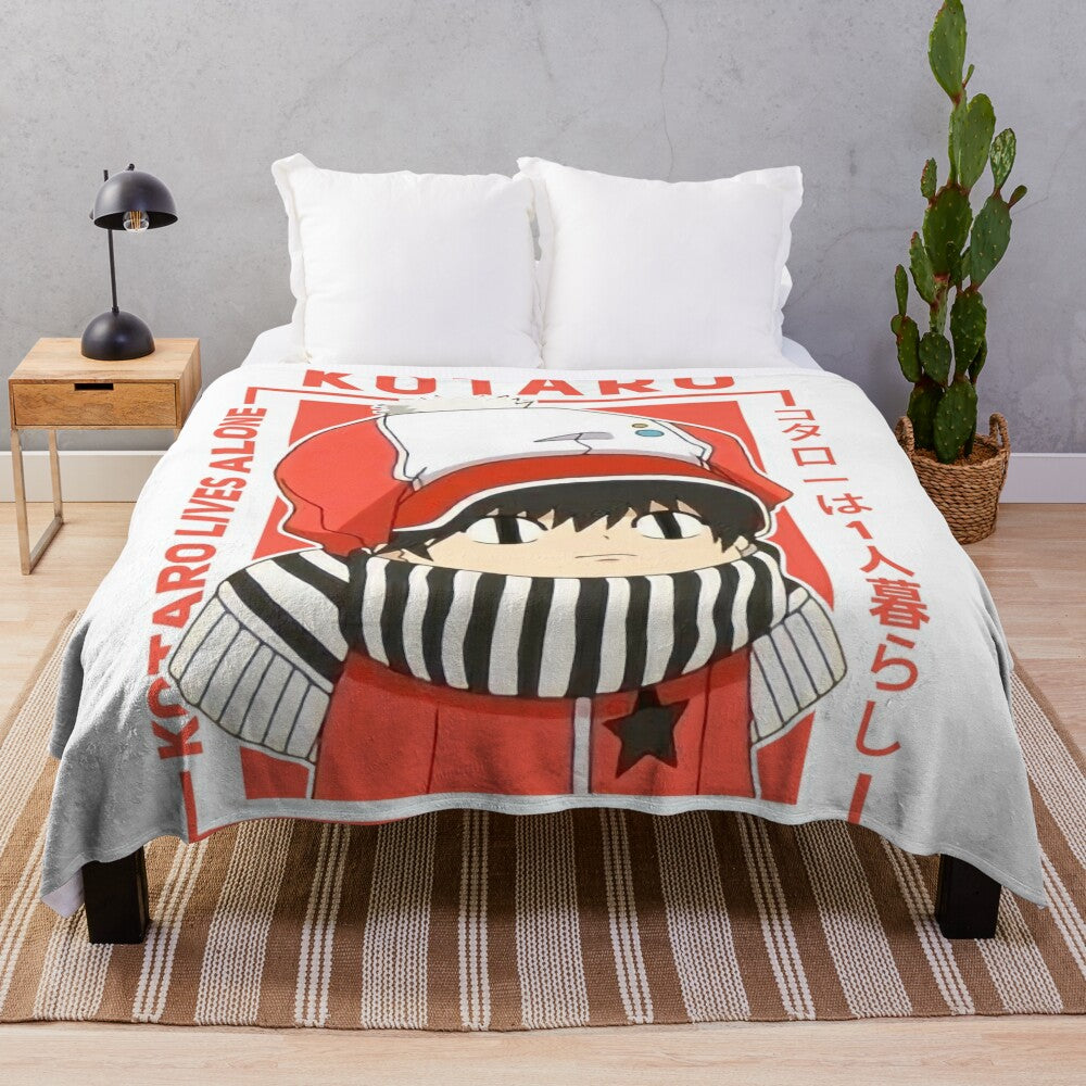 Kotaro Lives Alone Plush Blanket