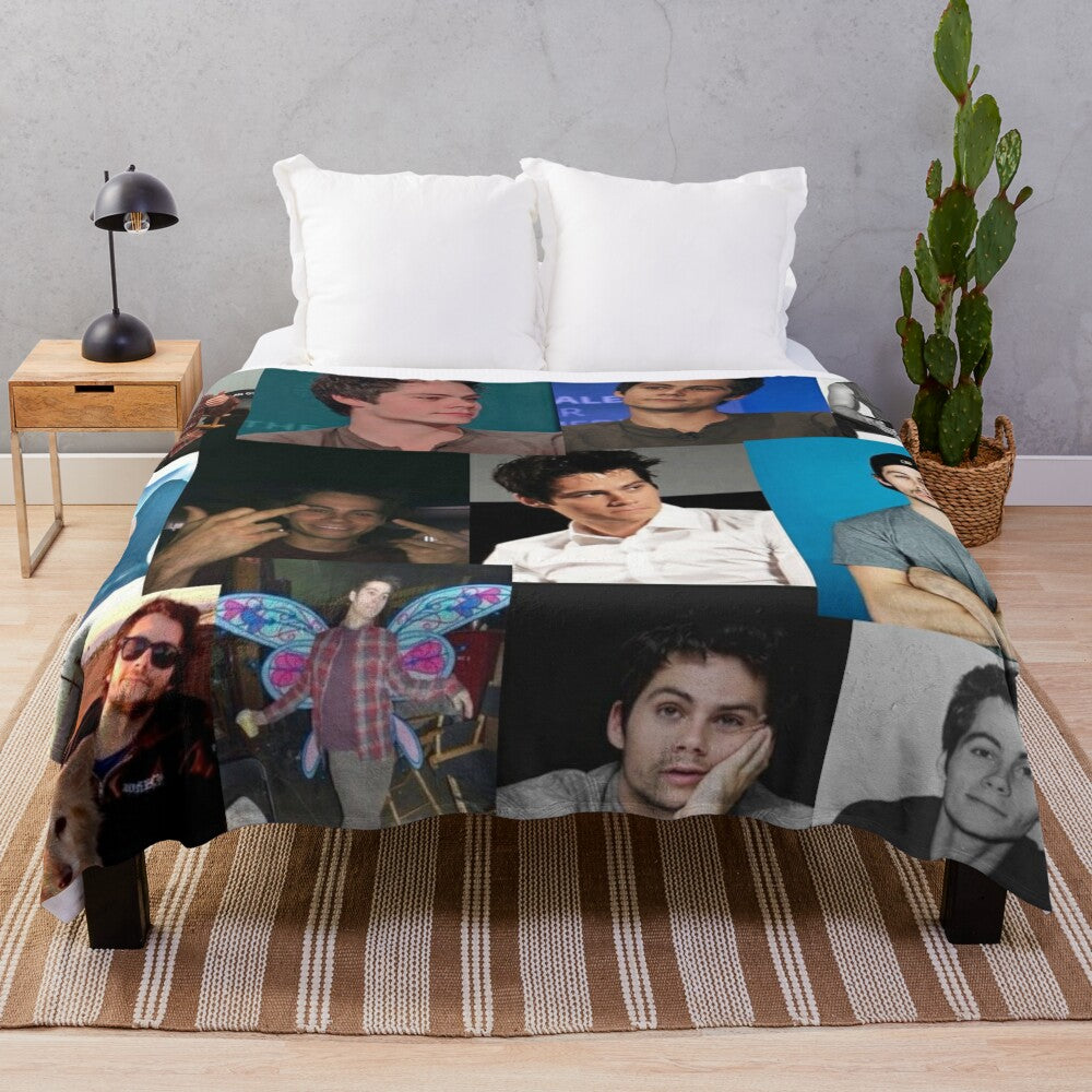 Dylan O'Brien Inspired Collage Plush Blanket