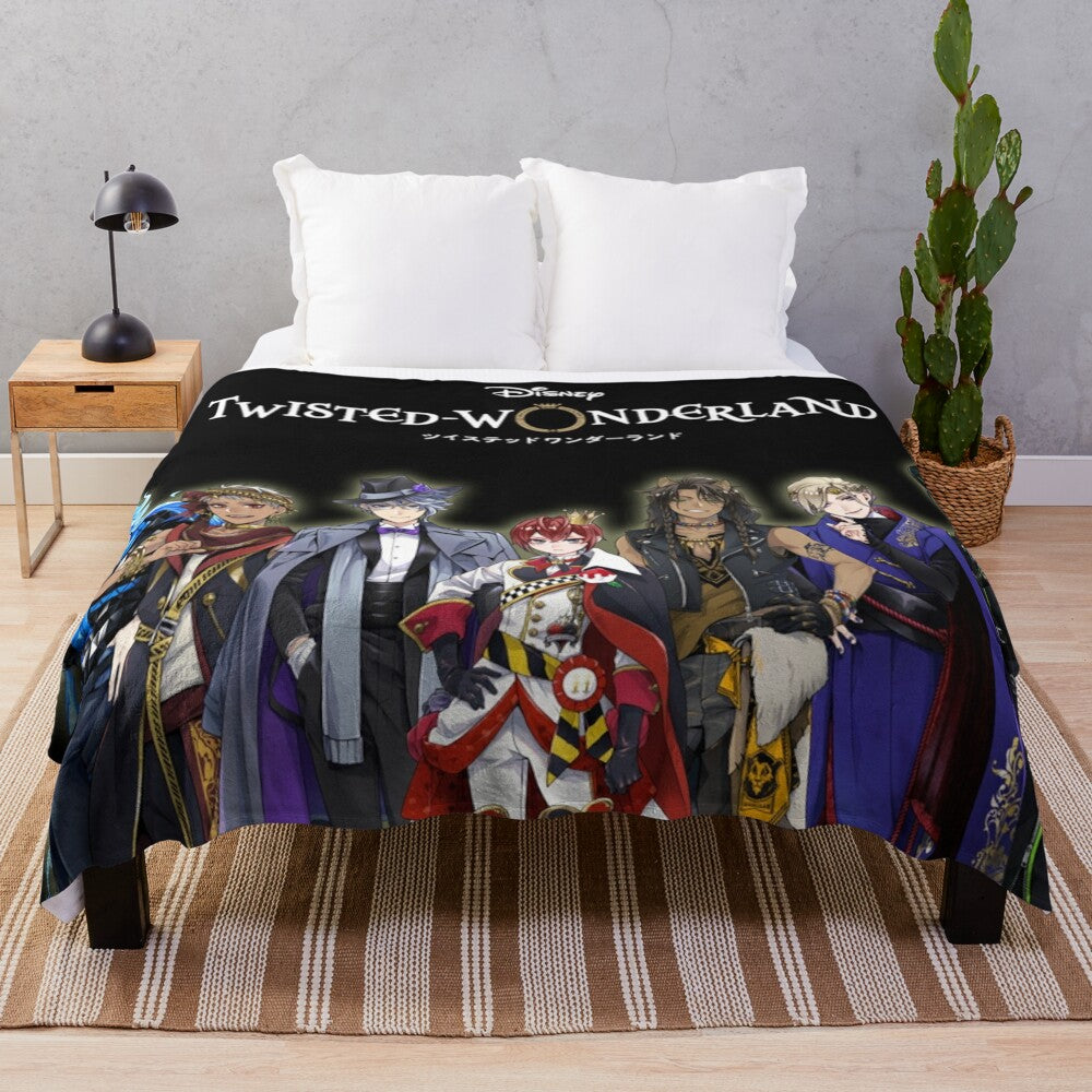 Twistedwonderland anime-inspired plush blanket