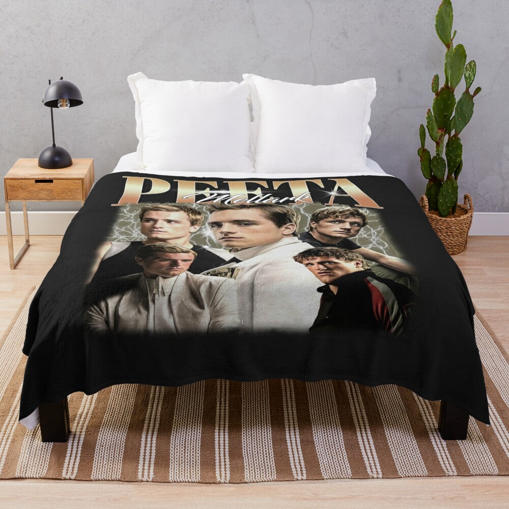 Peeta Mellark inspired vintage-style unisex plush blanket