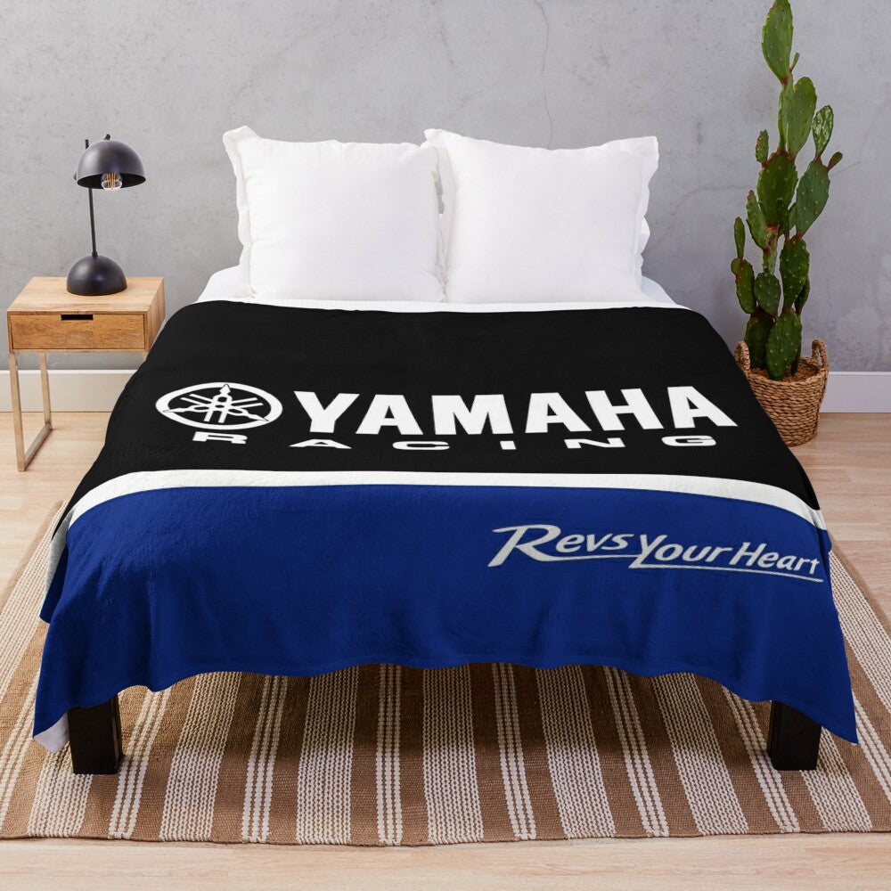 Yamaha racing plush blanket