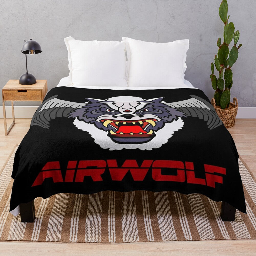 Airwolf TV series inspired plush blanket