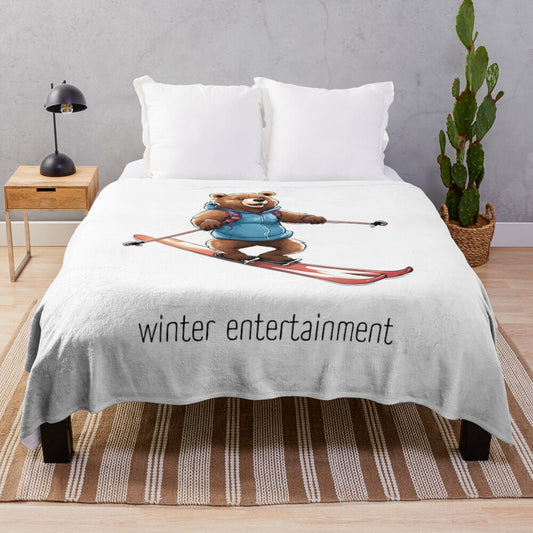 Plush blanket for winter relaxation and entertainment