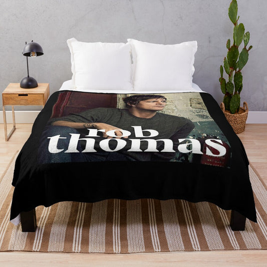 Soft and Comfortable Plush Blanket Featuring Rob Thomas, the Iconic Singer and Musician