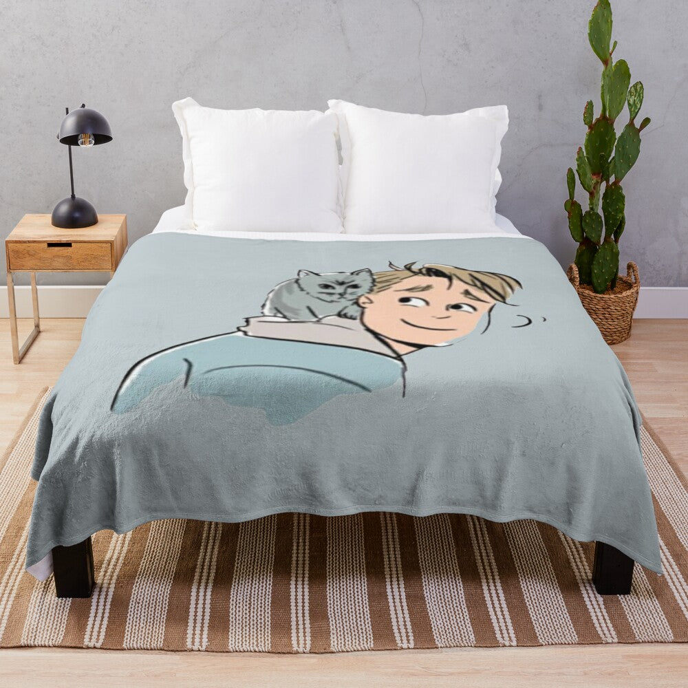 Heartstopper inspired Nick and Charlie plush blanket