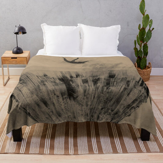 ANIMA Plush Blanket with abstract art design