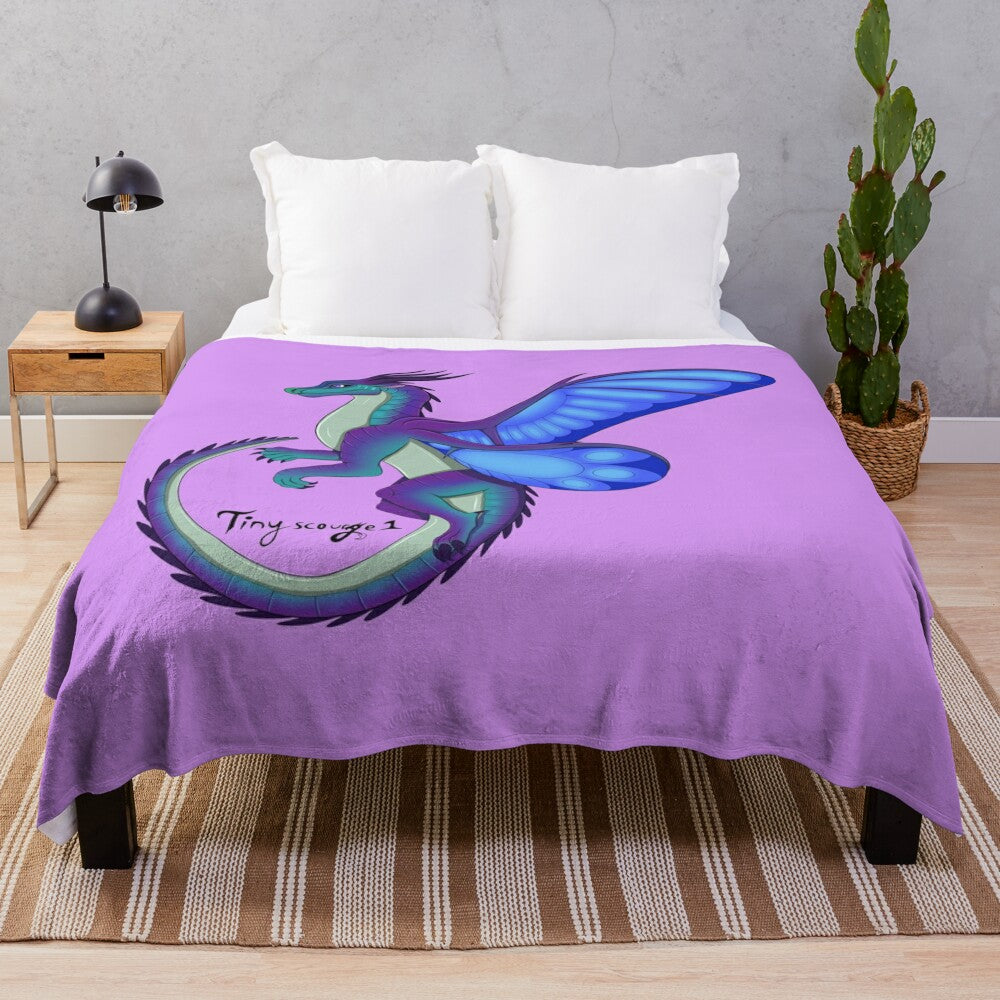 Silkwing plush blanket inspired by the Wings of Fire book series