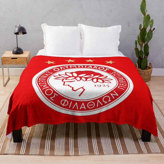 Olympiacos FC-Inspired Plush Blanket