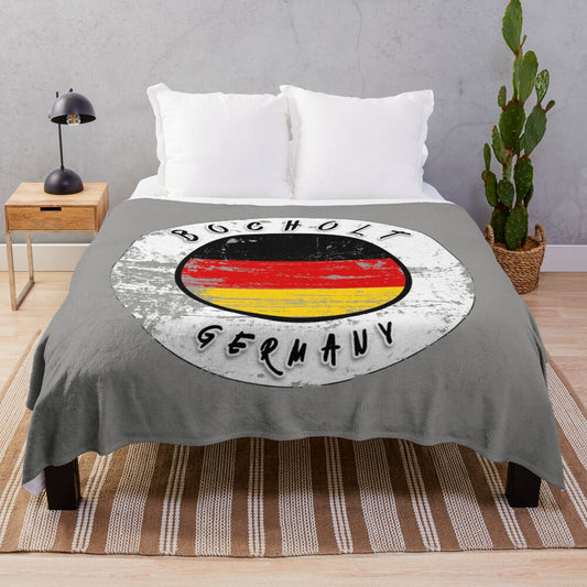 Vintage Bocholt, Germany flag design on a soft, plush blanket