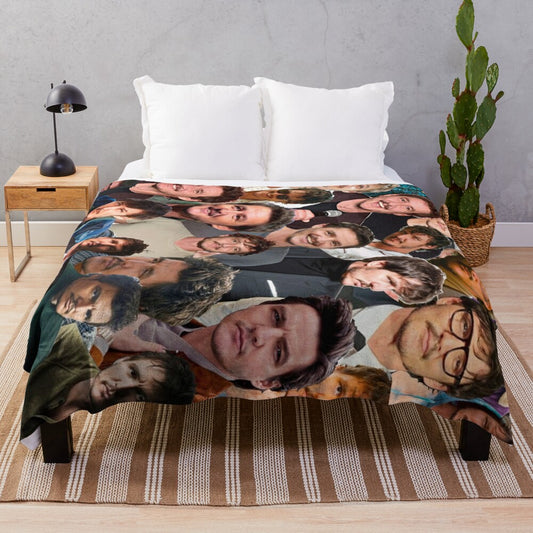 Pedro Pascal photo collage plush blanket