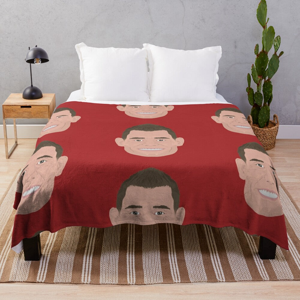 James Milner Plush Blanket featuring a portrait of the football player