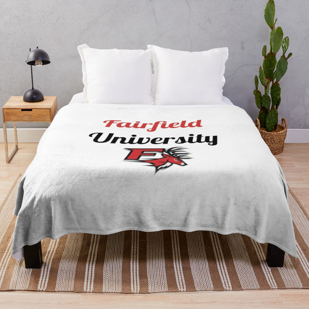 Fairfield University Plush Blanket with Logo