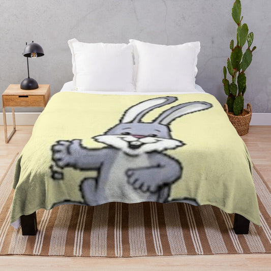 Cute bunny plush blanket