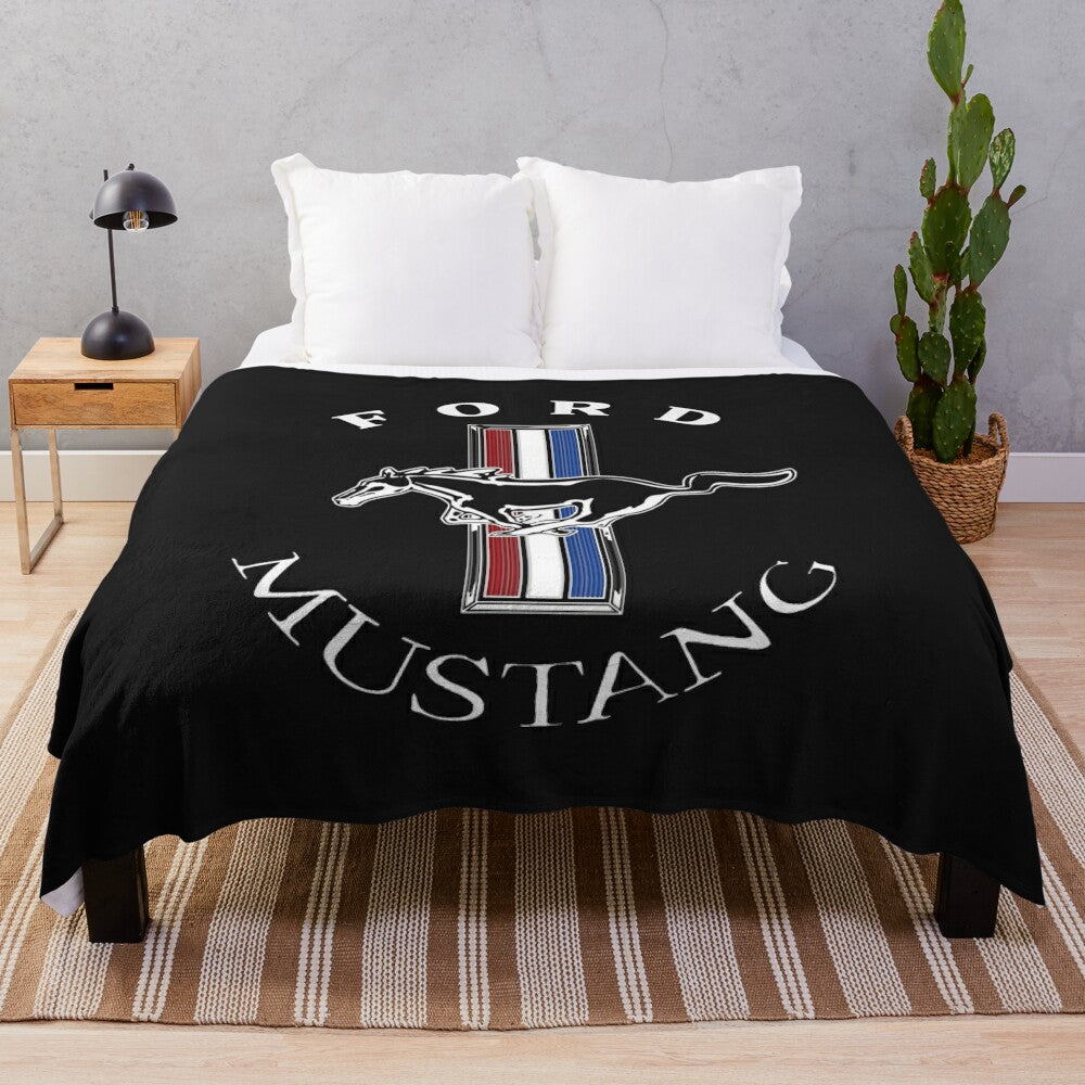 Ford Mustang Logo Plush Blanket