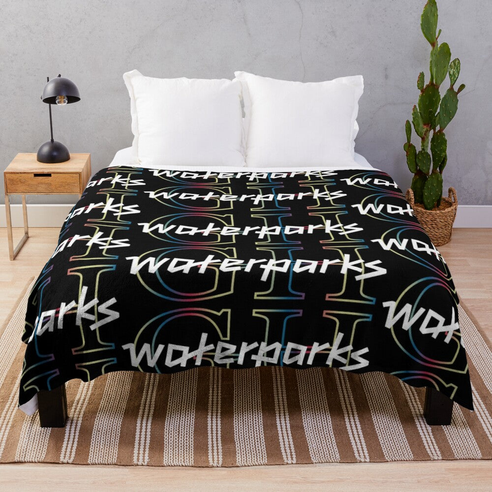 Waterparks inspired plush blanket with greatest hits design