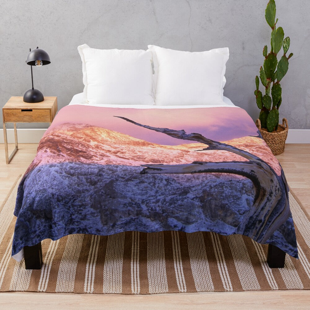 Soft and Plush Blanket Featuring the Majestic Rocky Mountains of Colorado