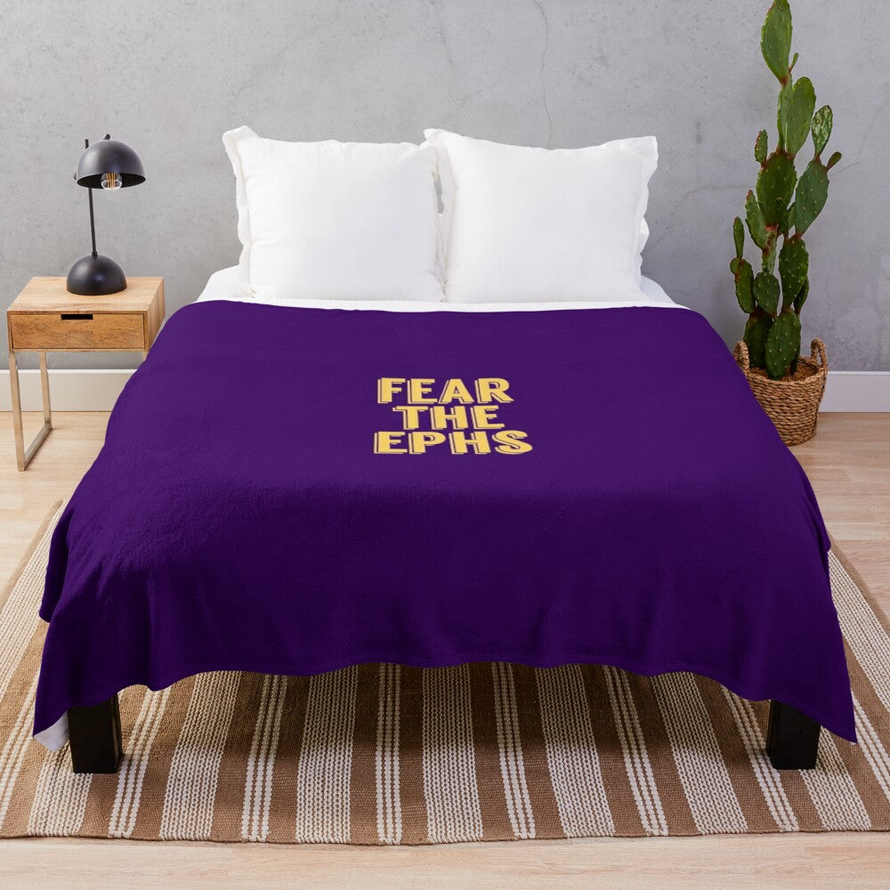 Williams College "Fear the Ephs" Plush Blanket with College Logo