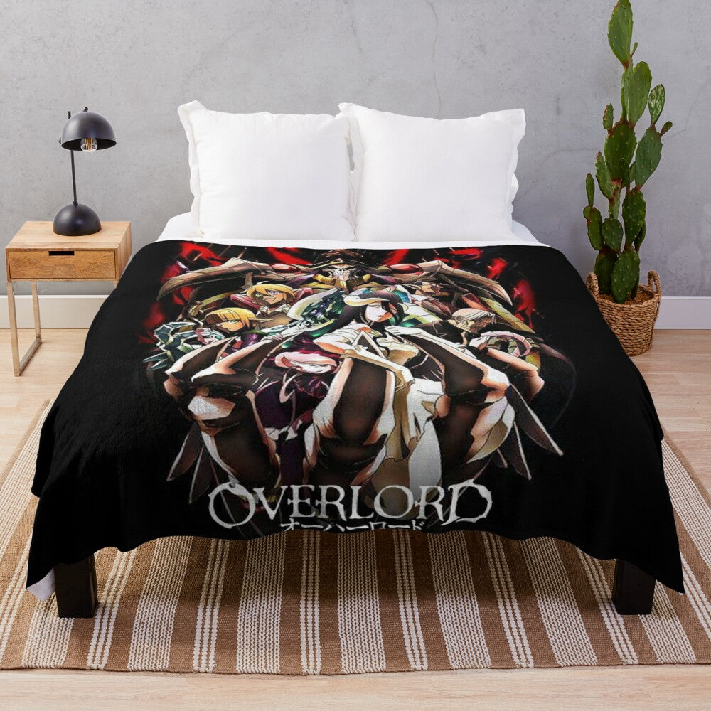 Overlord anime-themed plush blanket