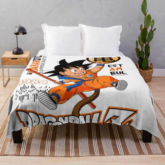 Cartoon parody plush blanket featuring humorous pop culture mashup design